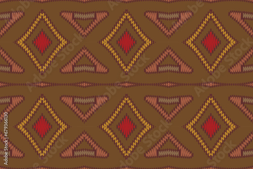 Ethnic abstract ikat art design. Seamless pattern in tribal, folk embroidery, and Mexican style. Seamless abstract ikat pattern.background ,carpet,wallpaper,clothing,