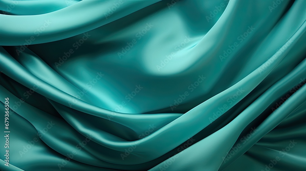 Obraz premium Teal silk background seamless pattern and texture