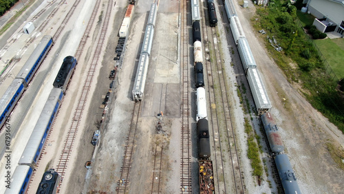 Freight Trains in Raleigh, NC - Drone