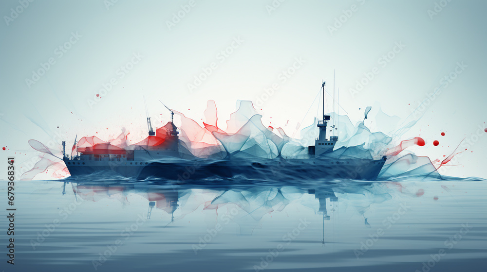 Transparent spheres on the water surface, 3d rendering. Computer digital drawing. Transparent spheres on the water surface, 3d rendering. Computer digital drawing.