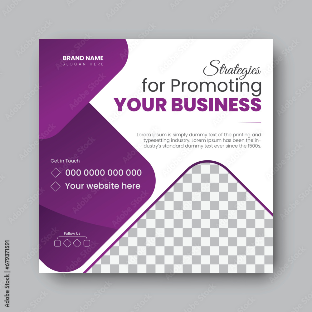 Corporate business social media web banner design.