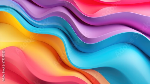 Colorfully pastel wavy 3D backgrounds