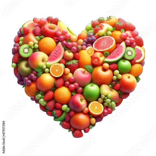Fruitful Love  An Assortment of Heart-Shaped Delights  GENERATIVE AI