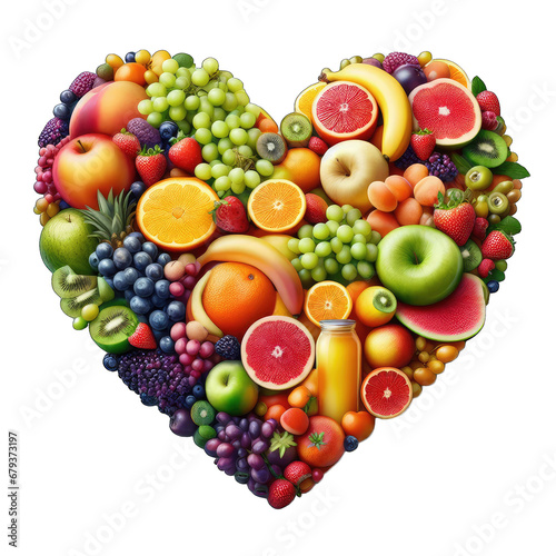 Fruitful Love  An Assortment of Heart-Shaped Delights  GENERATIVE AI