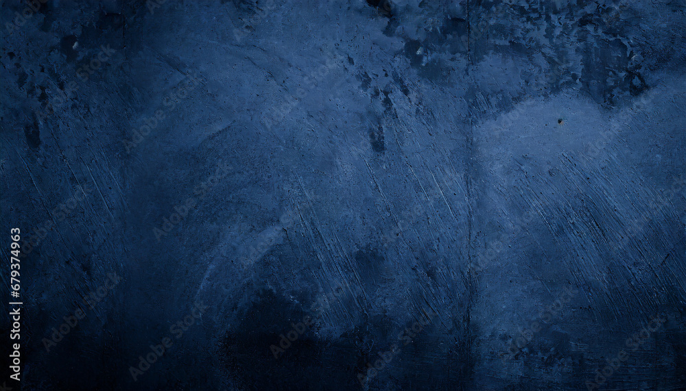 navy blue texture close up toned old concrete surface dark grunge background with space for design
