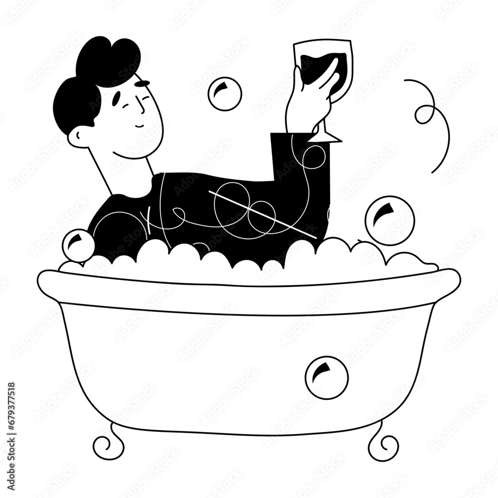 Naklejka premium Bath Relaxing 
