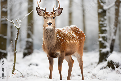 Snowflakes and Antlers A Visual Tale of Winter Wildlife Ai generated ART