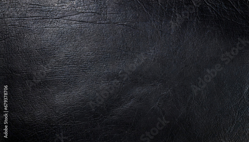 close up dark black leather texture background abstract rustic concept background top view of genuine leather