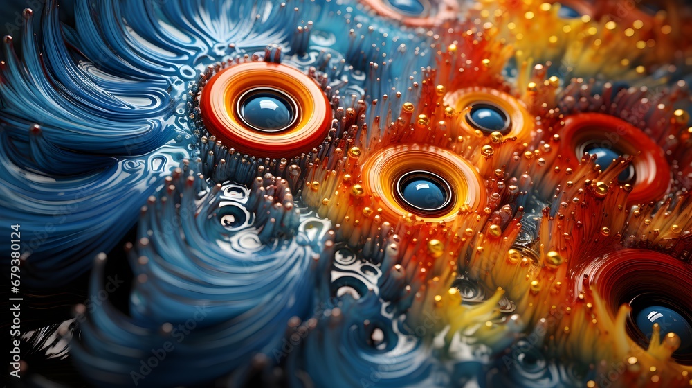 Surreal illustration. sacred geometry. Mysterious psychedelic relaxation pattern. fractal abstract texture. Background.