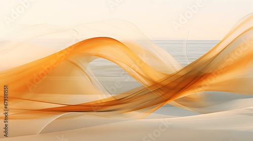 Abstract orange waves background.