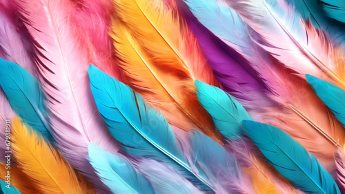 bright  colour fairy feather abstract background