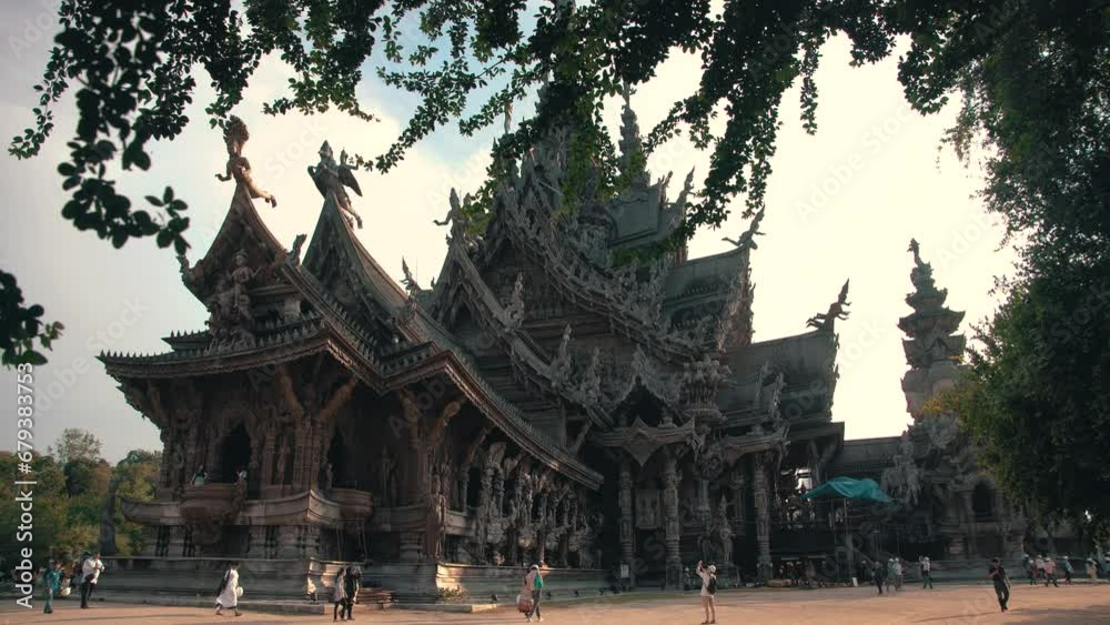 Thailand, Pattaya, image of the Sanctuary of Truth wooden temple Thailand, Pattaya, image of the Sanctuary of Truth wooden temple