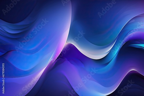 MacOS artistic watercolor design with violet waves photo