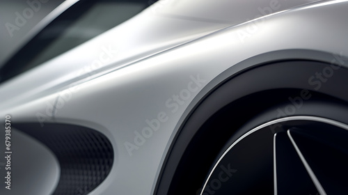 a blank canvas into a close-up view of a sports car's aerodynamic side vent. © Muhammad