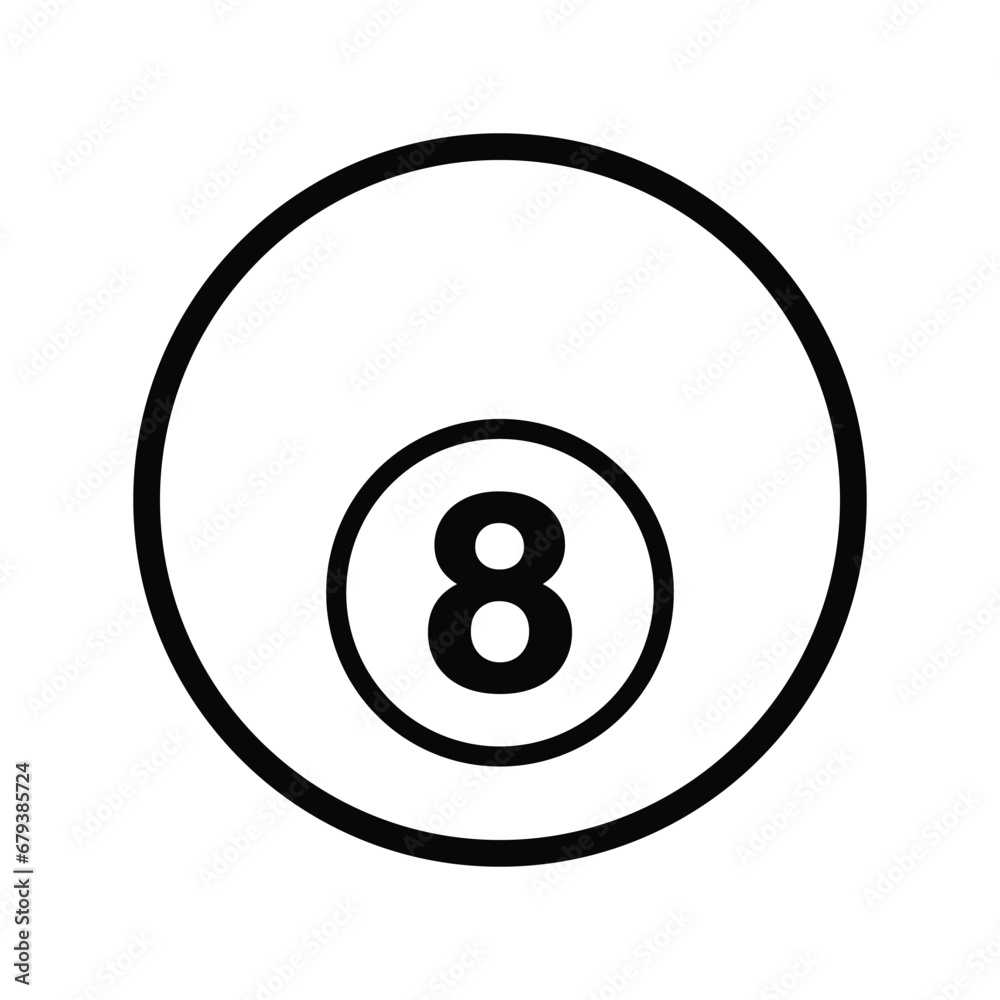 Billiard icon design, illustration design Billiard icon design, illustration design