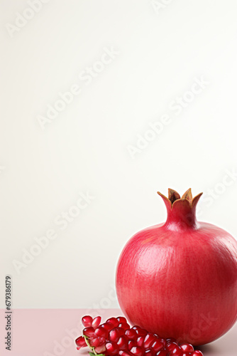 Portrait of pomegranate. Ideal for your designs, banners or advertising graphics.