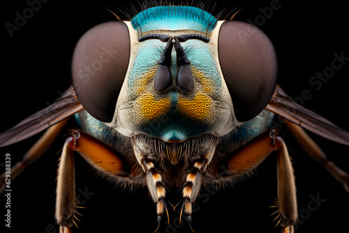 Close-up of a fly. Bright and detailed image.

