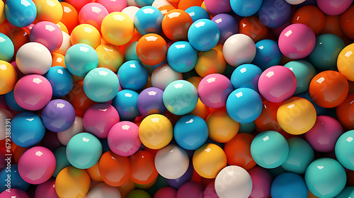 A wallpaper featuring sim sim balls in a symphony of colors.