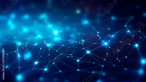 Abstract futuristic network lines background. Network technology abstract concept wallpaper