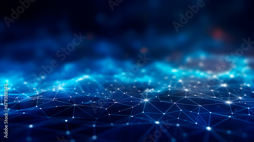 Abstract futuristic network lines background. Network technology abstract concept wallpaper