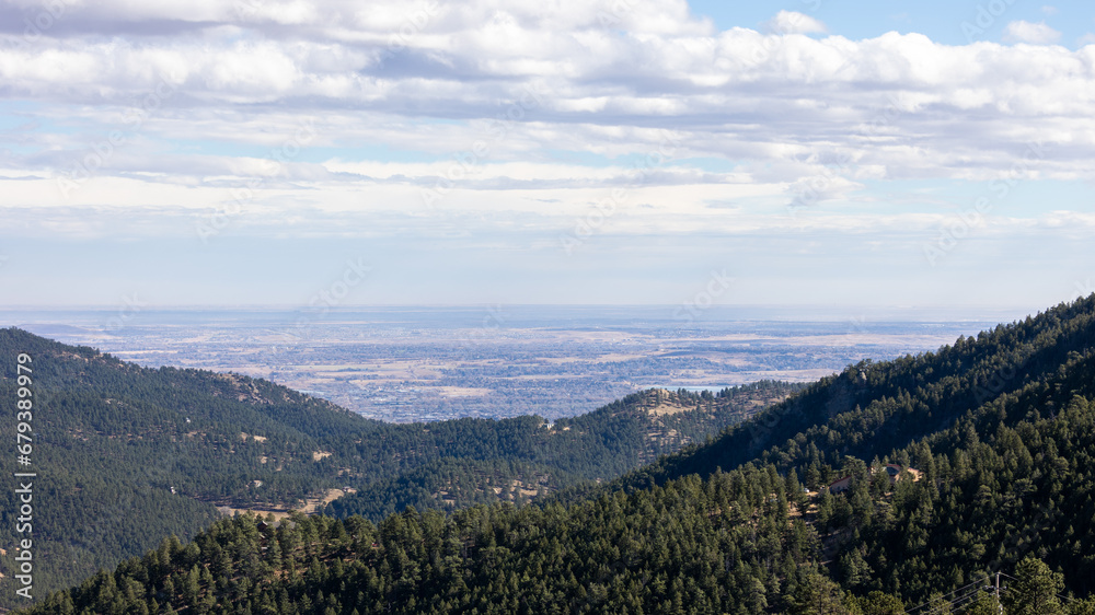 Colorado Mountain Town, View of City of Boulder