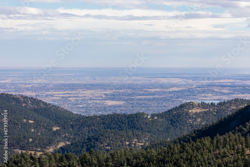 Mountain View of Town of Boulder Colorado