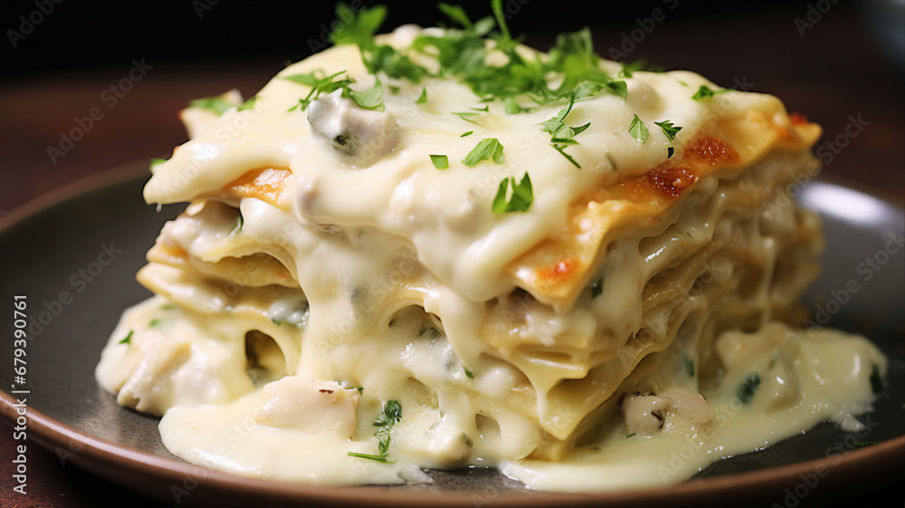 Cozy and Creamy Chicken Alfredo Lasagna Cozy and Creamy Chicken Alfredo Lasagna