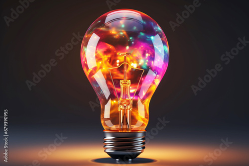 Innovative idea modern. stylish icon with light bulb