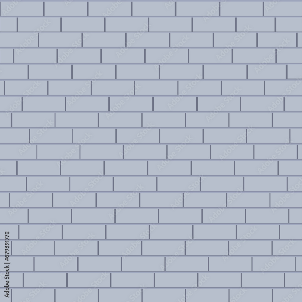 Fototapeta premium Light Blue Brick Wall Texture Background, Brick Wall, Brick Wall With Shadow