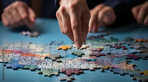 Collaborative Puzzle Solving  Business Professionals at Work