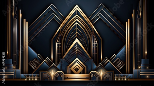 Art Deco Backgrounds Boast Exquisite Patterns, Luxurious Colors, and Elegant Geometric Shapes