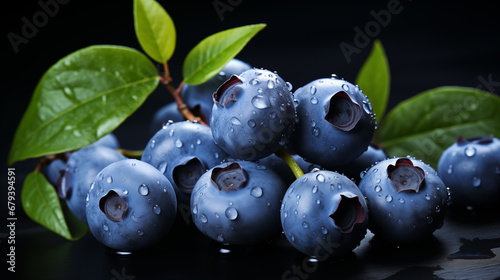 Wallpaper Mural blueberries on the black background Torontodigital.ca