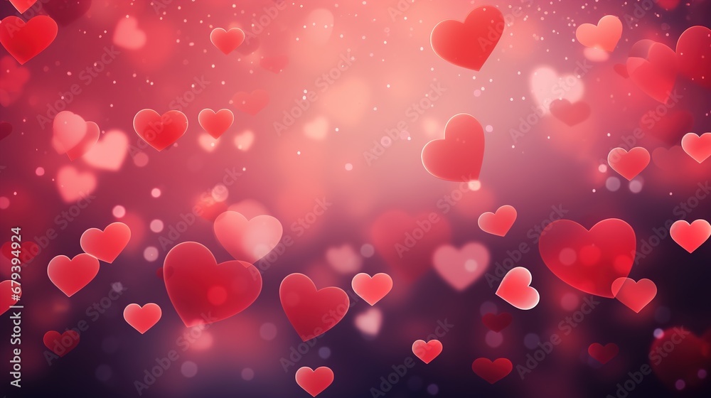 Beautiful illustration of pink hearts background. Ai generative Beautiful illustration of pink hearts background. Ai generative