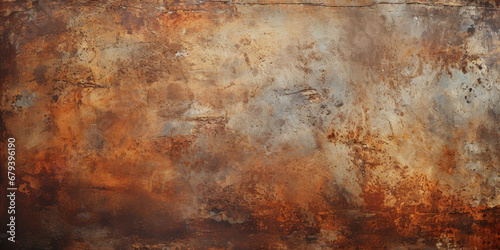 Vintage metal texture background, old iron rusty sheet. Grungy oxidized steel leaf or wall. Concept of rust, grunge, weathered material, wallpaper, rough plate
