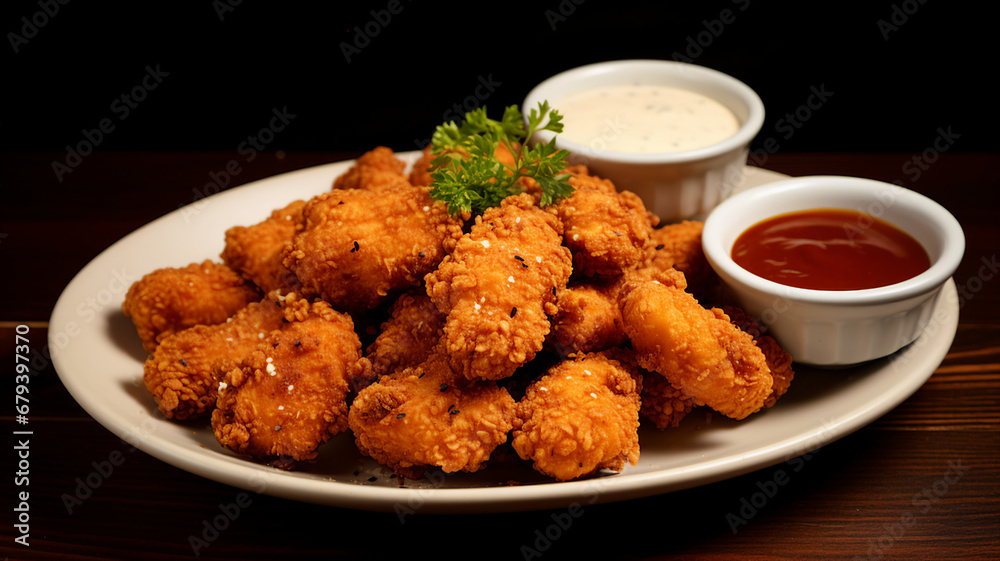 Crispy and Flavorful Popcorn Chicken with Dipping Sauce Crispy and Flavorful Popcorn Chicken with Dipping Sauce