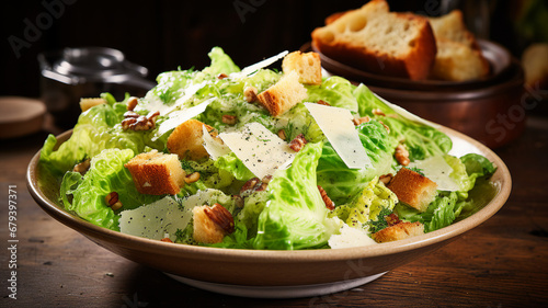 Crisp and Fresh Caesar Salad with Homemade Dressing