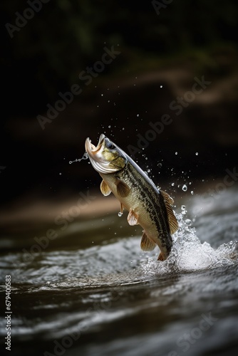fish jumping out of the river water