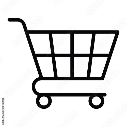 Shopping trolley icon design, illustration design