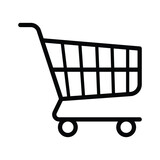 Shopping trolley icon design, illustration design