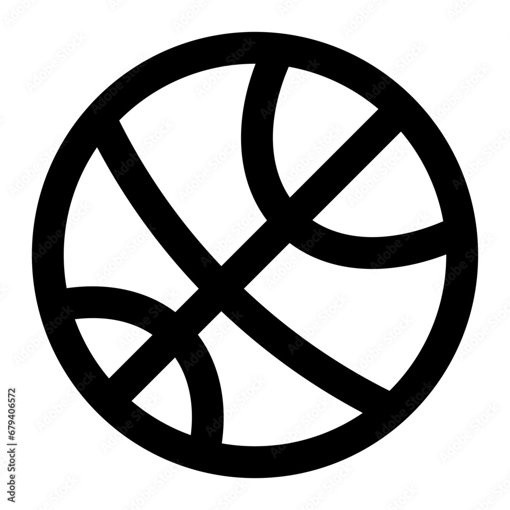 Basketball icon with outline style. Basketball icon with outline style.