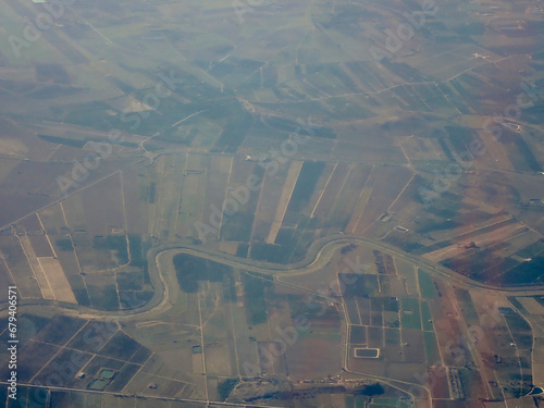 Veduta aerea di campi e terreni agricoli nell'area rurale della Piana di Catania 188 photo