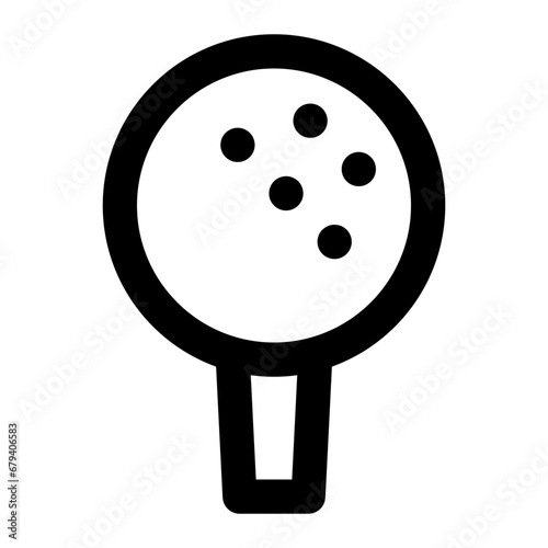 Golf ball icon with outline style.