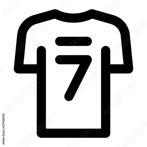 Jersey icon with outline style.