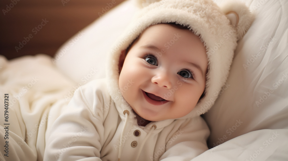 Cute smiling baby, AI Generative. Cute smiling baby, AI Generative.