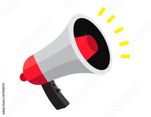 Vectorial illustration of a megaphone isolated on a white background