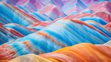Abstract wavy background in bright colors