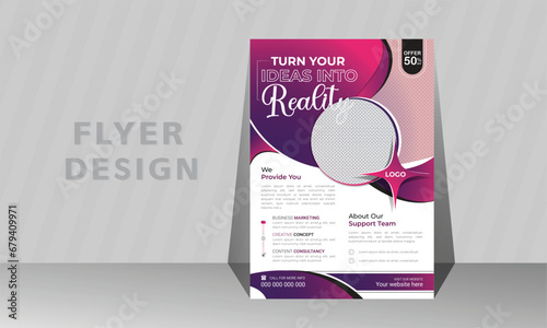 Creative Corporate and business Flyer Template Design, abstract business flyer, and vector template design.