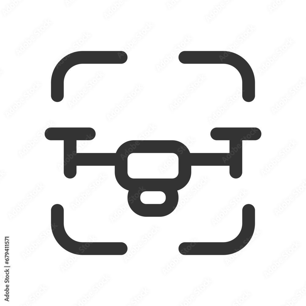 Drone agriculture line pixel perfect icon