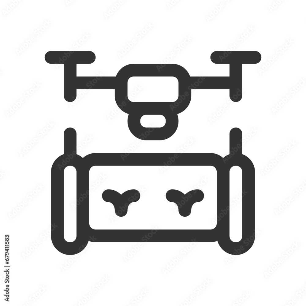 Drone agriculture line pixel perfect icon Drone agriculture line pixel perfect icon