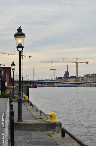 Stockholm harbour with building sites in far peripheral vision © Freedom